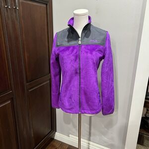 FILA Sport Soft Fleece Jacket Girls‎ Size L14 Full Zip Magenta Outdoor Sporty